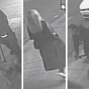 CCTV images of people police have identified as witnesses in the murder case. Images via Surrey Police