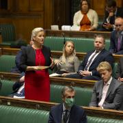 Guildford's Angela Richardson during the Health Secretary's statement of Covid-19 in the House of Commons, London (PA)