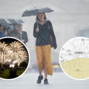 Met. Office issue yellow weather warnings for rain in London tomorrow.
