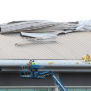Duchess stand at Epsom Racecourse closed to public as work to damaged roof continues
