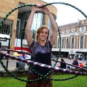 Lizzie Stephens with hula hoops at last summer's IYAF