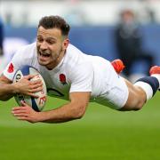 Smiler: Danny Care dives over to open the scoring in France as England seal the RBS Six Nations Grand Slam for the first time in 13 years                 Picture: Getty