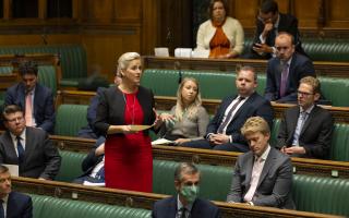 Guildford's Angela Richardson during the Health Secretary's statement of Covid-19 in the House of Commons, London (PA)