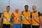 Winners: The Hercules Wimbledon vets relay team of Mike Amsden, Dominic Bokor-Ingram, Vic Ray and Mark White